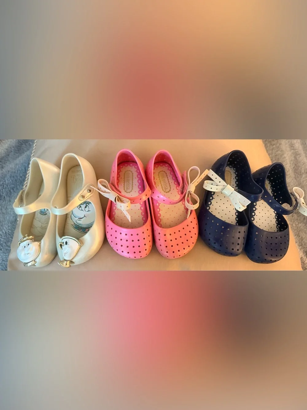 Mini Melissa Girls Jelly Shoes (3 pairs) Size 7